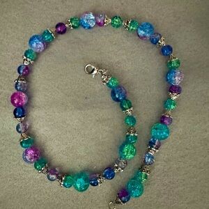 Beautiful handmade glass beaded necklace